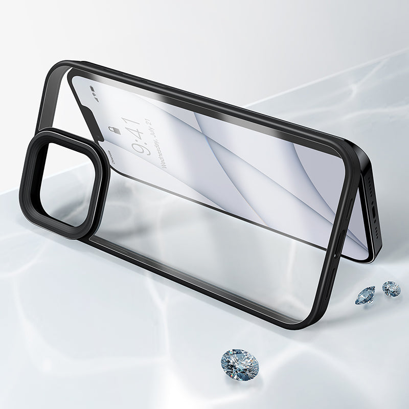Baseus Crystal Phone Case for iPhone 13 Transparent - Black (ARJT000001)