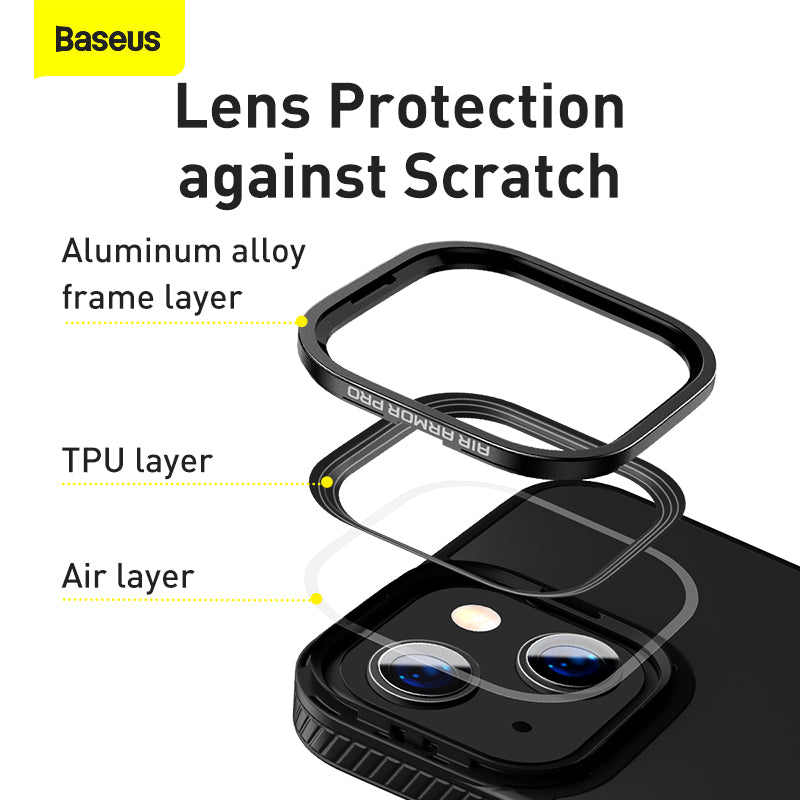 Baseus Crystal Phone Case for iPhone 13 Transparent - Black (ARJT000001)