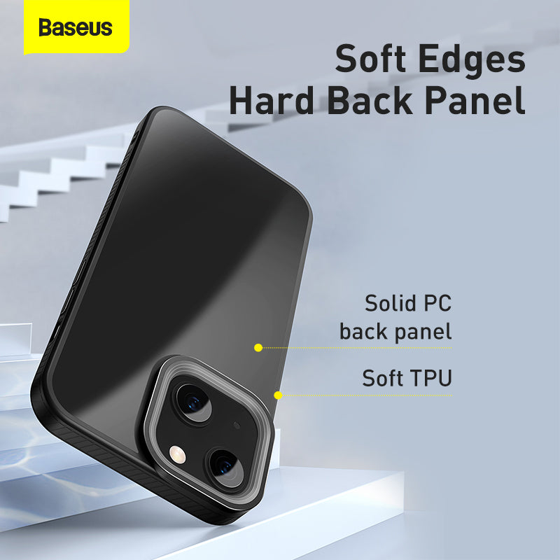 Baseus Crystal Phone Case for iPhone 13 Transparent - Black (ARJT000001)