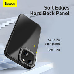 Baseus Crystal Phone Case for iPhone 13 Transparent - Black (ARJT000001)