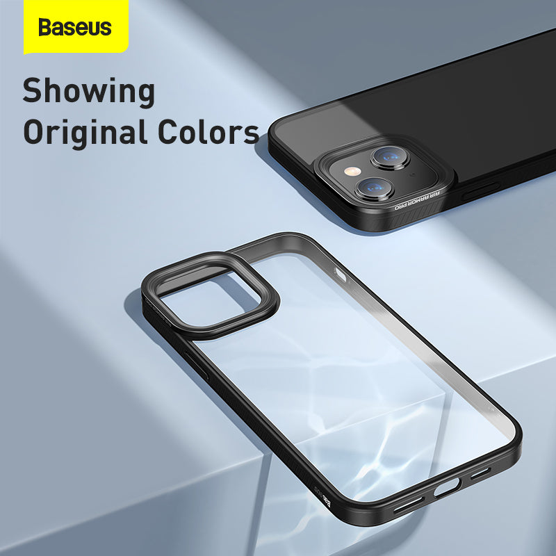 Baseus Crystal Phone Case for iPhone 13 Transparent - Black (ARJT000001)