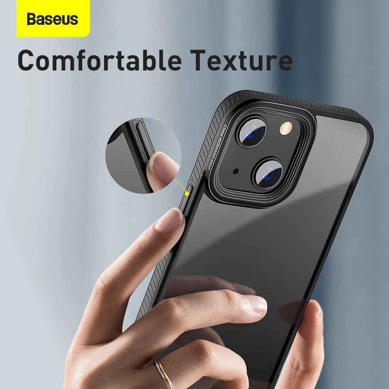 Baseus Crystal Phone Case for iPhone 13 Transparent - Black (ARJT000001)
