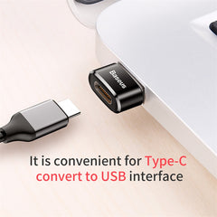 Baseus Mini USB-C to USB-A adapter - black-CAAOTG-01