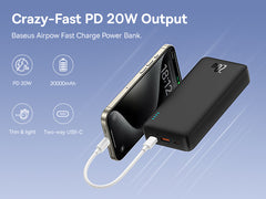Baseus Airpow Fast Charging Power Bank 20W 20000 mAh