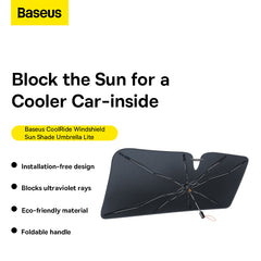 Baseus Car CoolRide Windshield Sun Shade Umbrella Lite Small Black-CRKX000001