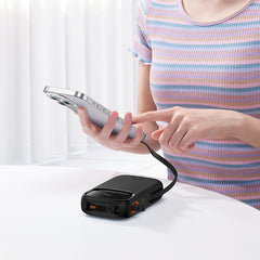 Baseus Qpow2 Dual-Cable Digital Display Pocket Sized Fast Charging Power Bank 22.5W