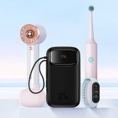 Baseus Qpow2 Dual-Cable Digital Display Pocket Sized Fast Charging Power Bank 22.5W