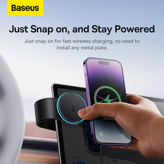 Baseus C02 Pro Series Wireless Magnetic Car Mount Cluster Black