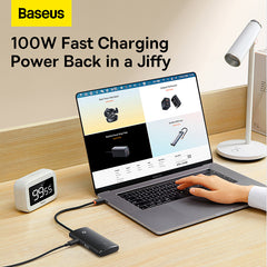 Baseus Lite Series 5-Port USB-C to HDMI+USB3.0x3+PD (Black)-WKQX080201