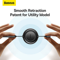 Baseus Bright Mirror 2 Series Retractable 3-in-1 Fast Charging Data Cable USB to M+L+C 3.5A 1.1m