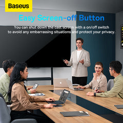 Baseus PioneerJoy 8-Port Four-Screen Type-C HUB Adapter Gray(Type-C to HDMI4K@60Hz*1+HDMI4K@30Hz*1+DP8K@30Hz*1+VGA+USB3.0*2+Type-C(Data+PD out)*1+PD*1)-WKYY030413