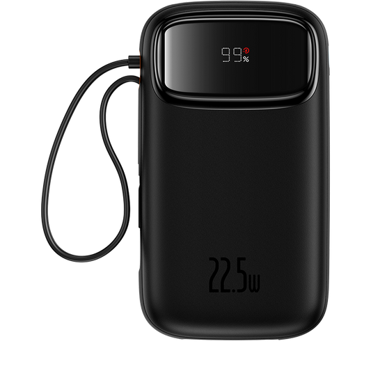 Baseus Qpow2 Dual-Cable Digital Display Pocket Sized Fast Charging Power Bank 22.5W