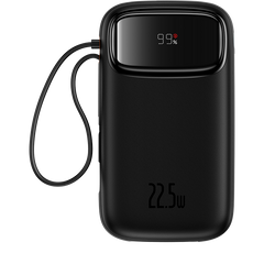 Baseus Qpow2 Dual-Cable Digital Display Pocket Sized Fast Charging Power Bank 22.5W