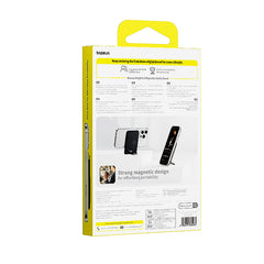 Baseus MagSafe iPhone Wallet, 3-Card Holder, with 360° Rotatable Metal Ring, Compatible with iPhone 12-17 Series, Vegan Leather, RFID-Blocking-P70385000123-00