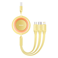 Baseus Bright Mirror 2 Series Retractable 3-in-1 Fast Charging Data Cable USB to M+L+C 3.5A 1.1m