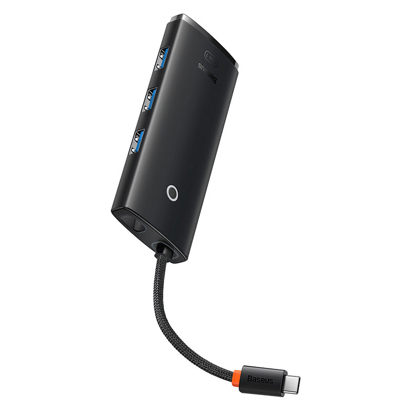 Baseus Lite Series 5-Port USB-C to HDMI+USB3.0x3+PD (Black)-WKQX080201