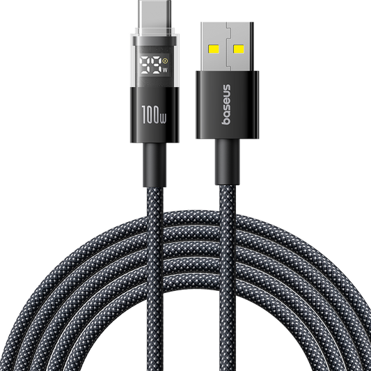 Baseus Display 2 Fast Charging Data Cable USB-A to USB-C 100W
