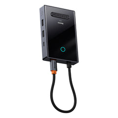 Baseus PioneerJoy 8-Port Four-Screen Type-C HUB Adapter Gray(Type-C to HDMI4K@60Hz*1+HDMI4K@30Hz*1+DP8K@30Hz*1+VGA+USB3.0*2+Type-C(Data+PD out)*1+PD*1)-WKYY030413