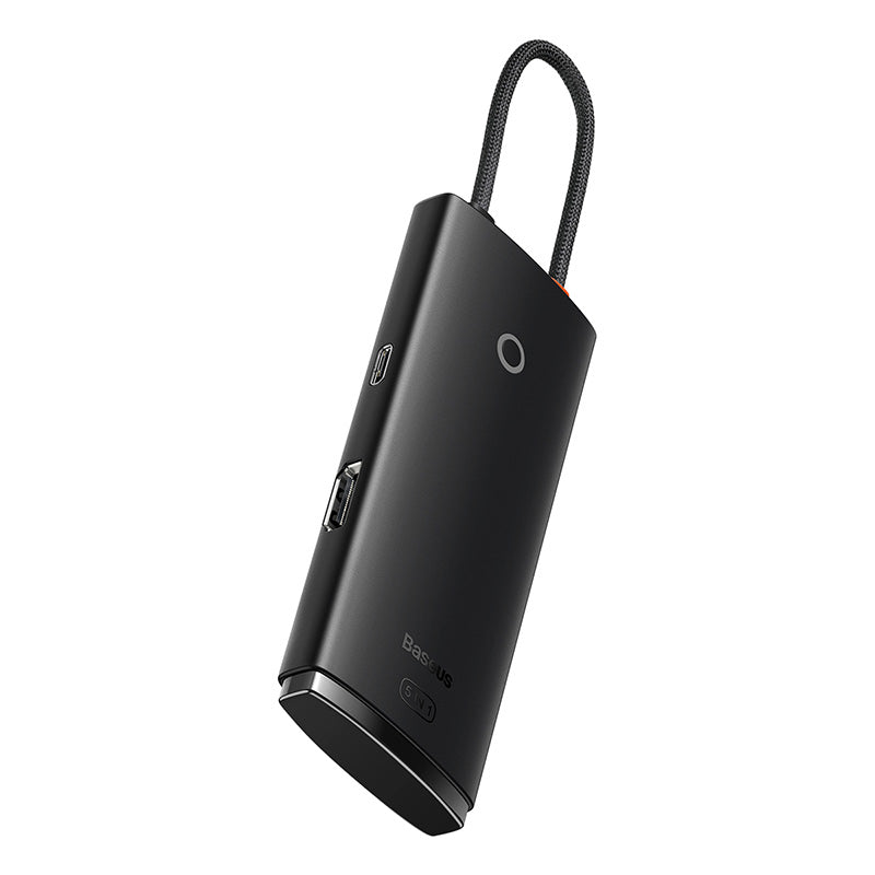 Baseus Lite Series 5-Port USB-C to HDMI+USB3.0x3+PD (Black)-WKQX080201