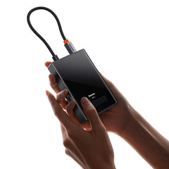 Baseus PioneerJoy 8-Port Four-Screen Type-C HUB Adapter Gray(Type-C to HDMI4K@60Hz*1+HDMI4K@30Hz*1+DP8K@30Hz*1+VGA+USB3.0*2+Type-C(Data+PD out)*1+PD*1)-WKYY030413