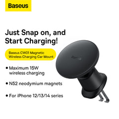 Baseus magnetic Car Phone Holder with wireless charging CW01-C40141001111-00