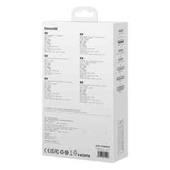 Baseus PioneerJoy 8-Port Four-Screen Type-C HUB Adapter Gray(Type-C to HDMI4K@60Hz*1+HDMI4K@30Hz*1+DP8K@30Hz*1+VGA+USB3.0*2+Type-C(Data+PD out)*1+PD*1)-WKYY030413