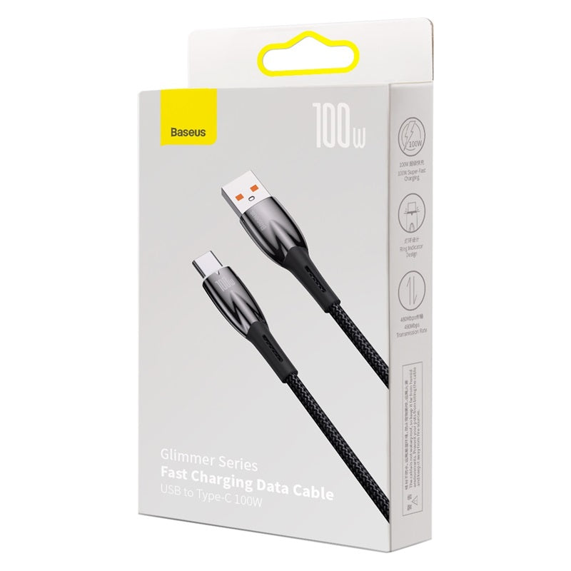 Baseus Glimmer Series fast charging cable USB-A - USB-C 100W