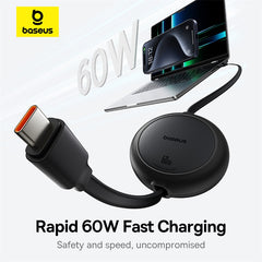 Baseus Free2Pull Mini Charging Cable USB-C to USB-C 60W 1m