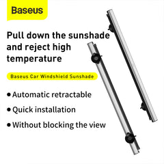 Baseus Car Roller Blind Sunblind On WindSHIELD Silver (CRZYD-B0S)