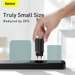 Baseus GaN2 Lite Quick ChargerC U 65W EU Black CCGAN2L-H01