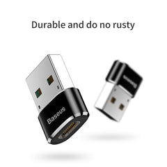 Baseus Mini USB-C to USB-A adapter - black-CAAOTG-01