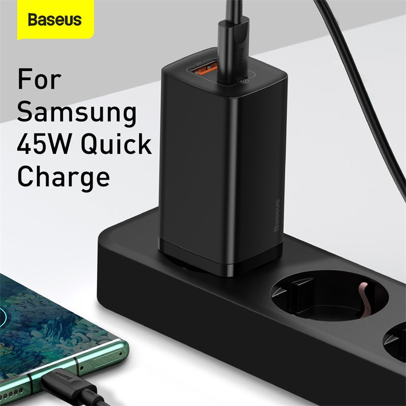 Baseus GaN2 Lite Quick ChargerC U 65W EU Black CCGAN2L-H01