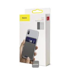 Baseus Adhesive Silicone Card Holder, Phone Credit Card Wallet Case - ACKD-A0G