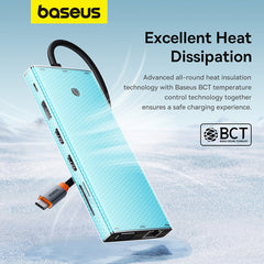 Baseus PortalJoy Series 13-Port HUB Space Grey (Type-C to HDMI4K@60Hz*2+DP4K@120Hz*1+VGA*1+USB3.1*2+Type-C3.1*1+USB2.0*1+PD*1+RJ45*1+SD/TF*1+3.5mm*1)- B00053002811-00