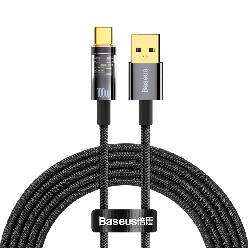 Baseus Explorer Series Auto Power-Off Fast Charging Data Cable USB to Type-C 100W