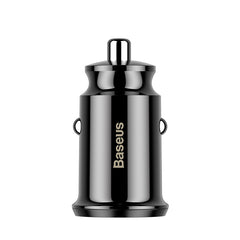 Baseus Grain Car Charger (Dual USB 5V 3.1A ) Black-CCALL-ML01
