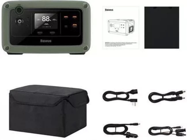 Baseus Digital external battery 220V Energy Stack Digital Portable Energy Station 600W (CN/EU 220V) Cold Green (CGNL000001)