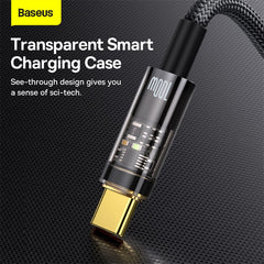 Baseus Explorer Series Auto Power-Off Fast Charging Data Cable USB to Type-C 100W