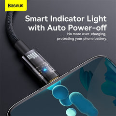 Baseus Explorer Series Auto Power-Off Fast Charging Data Cable USB to Type-C 100W