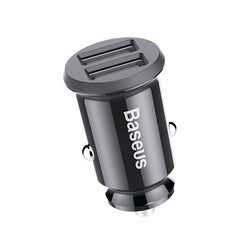 Baseus Grain Car Charger (Dual USB 5V 3.1A ) Black-CCALL-ML01