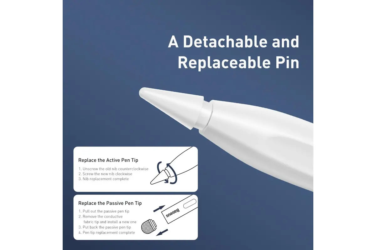 Baseus Smooth Writing Capacitive Stylus (Active Version)(White) ACSXB-B02
