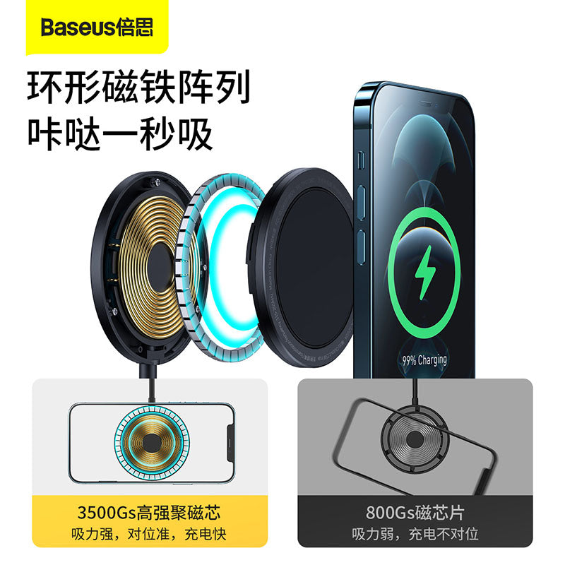 Baseus Simple Magnetic Stand Wireless Charger Black (CCJJ000001)