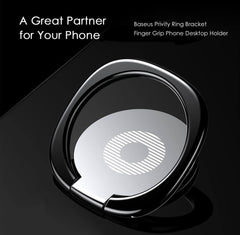 Baseus® Original Finger Ring Cum Stand for All Mobile Phones and Tablets (Black) SUMQ-01
