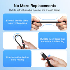 Baseus Dura Fast Charging Data Cable USB-C to USB-C 240W 1m Red Black-P10377803U03-01