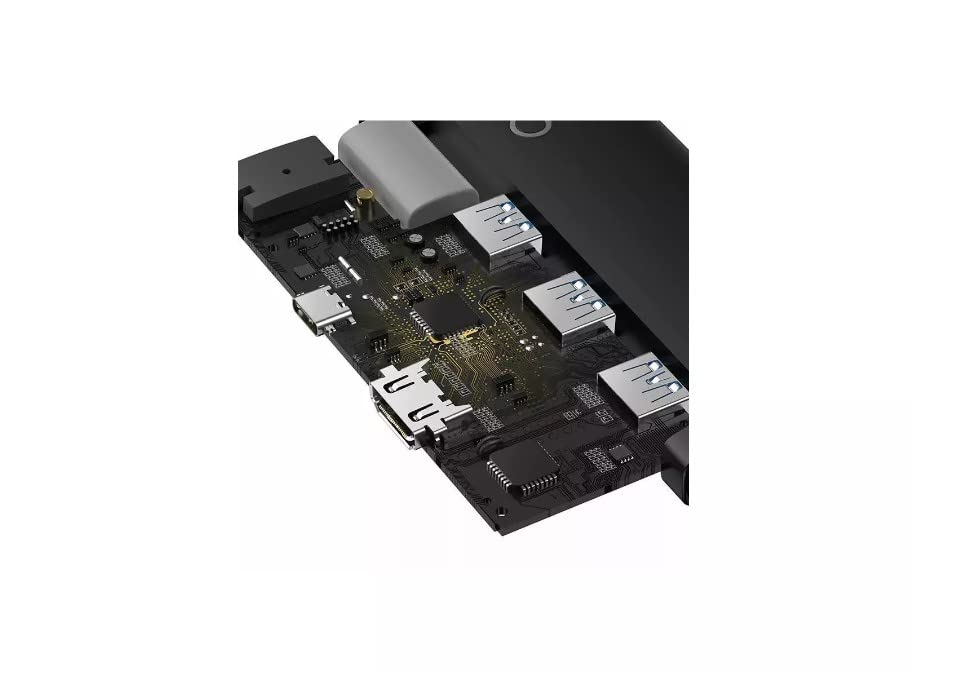Baseus lite series 5-port type-c hub docking station (type-c to hdmi+usb3.0 * 3+pd) black Brand(WKQX040001)
