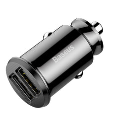 Baseus Grain Car Charger (Dual USB 5V 3.1A ) Black-CCALL-ML01