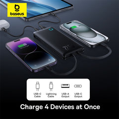 OS-Baseus Airpow Lite Power Bank 10000mAh 22.5W Dual-Cable