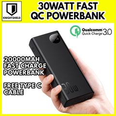 Baseus Power Bank Adaman 2 30W 20000Mah VOOC Edition Fast Charging power bank With USB To Type-c to 0.3m PPAD050001