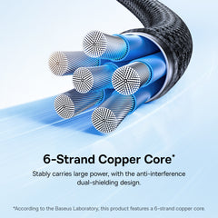 Baseus Dura Fast Charging Data Cable USB-C to USB-C 240W 1m Red Black-P10377803U03-01