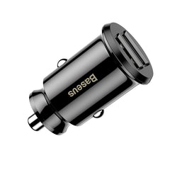 Baseus Grain Car Charger (Dual USB 5V 3.1A ) Black-CCALL-ML01